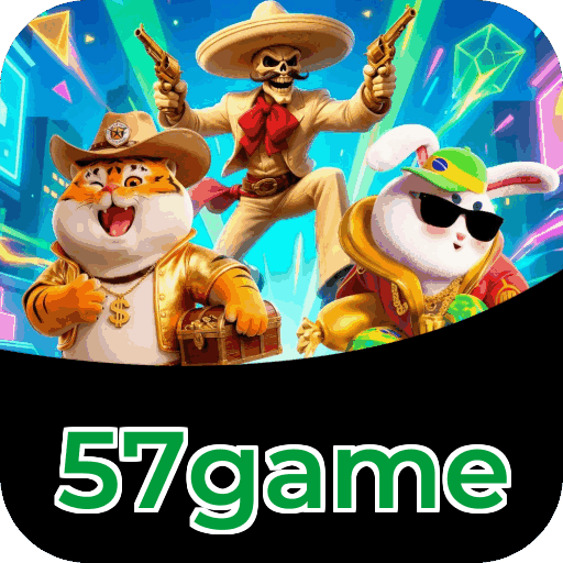 Interface do aplicativo 57game mostrando jogos disponíveis no iOS e Android
